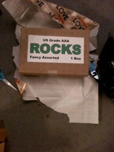My husband gave me a box of rocks.