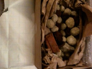 No really, it's a box of rocks.