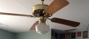 Our house was (and remains to an extent) a fixer-upper. When we moved in, we had no overhead light in the master bedroom. But $8 spent at a garage sale combined with my hubster's labor resolved that problem.