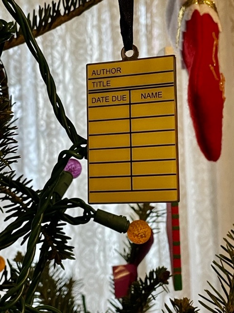 Library due date tree ornament